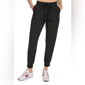 NWT Tommy Hilfiger Sport Jogger Pants Black Tapered Pockets Women's Size S